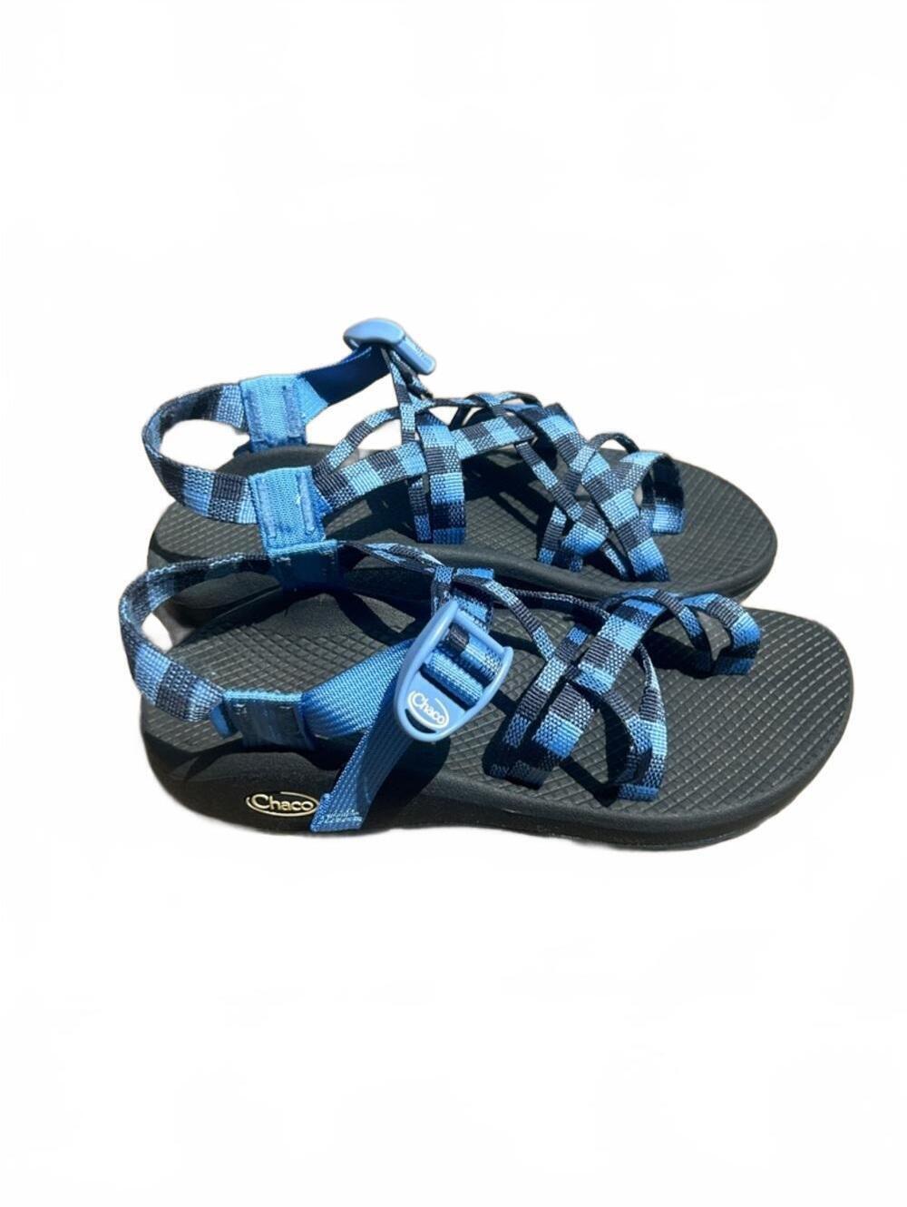 Chaco ZXCloud 2 | Cloud Classic Toe Loop Outdoor Hiking Sandals | Blue Checker 8